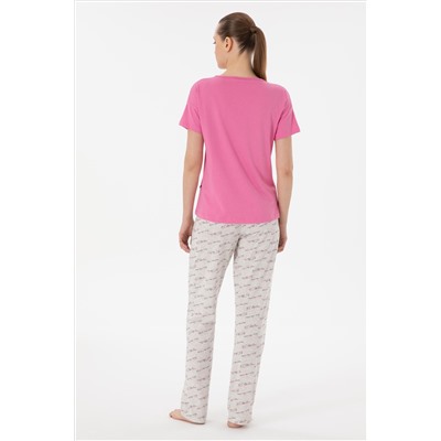 Kadın Fuşya Pijama Takımı
