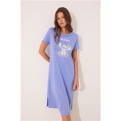Camisón midi Lilo & Stitch algodón