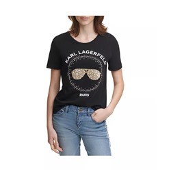 Karl Lagerfeld Paris Karl Lagerfeld Sequin Sunglass Tee