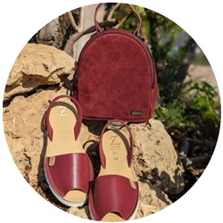 AB.Zapatos · 3202 · Granate+AB.Z · Pelle · mochila serraje (610) GRANATE АКЦИЯ