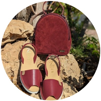 AB.Zapatos · 3202 · Granate+AB.Z · Pelle · mochila serraje (610) GRANATE АКЦИЯ