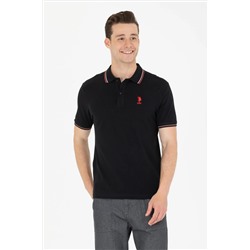 Erkek Siyah Basic Polo Yaka Tişört