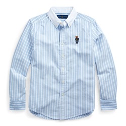 BOYS 8-20 Polo Bear Cotton Oxford Shirt