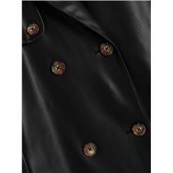 Trenchcoat aus Kunstleder