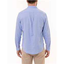 DOT PRINT ROYAL OXFORD LONG SLEEVE SHIRT