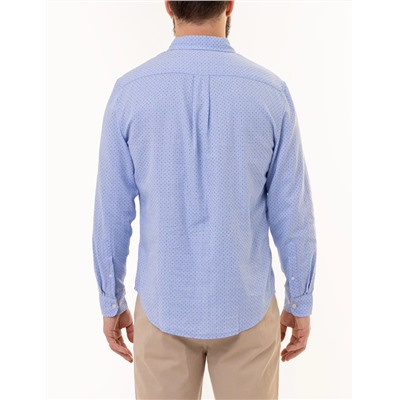 DOT PRINT ROYAL OXFORD LONG SLEEVE SHIRT