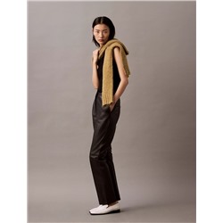 Leather Slim Fit Pants