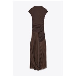 CONTRAST BALLOON TULLE DRESS