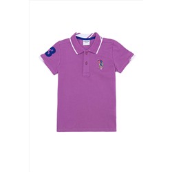 Erkek Çocuk Menekşe Polo Yaka Tişört