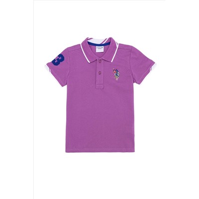 Erkek Çocuk Menekşe Polo Yaka Tişört