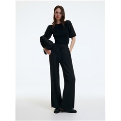 Bluse mit Ärmeln mit Lochstickerei