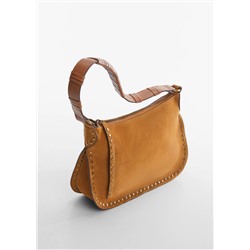 Bolso piel tachuelas -  Mujer | MANGO OUTLET Melilla