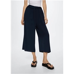 Pantalón culotte cinturón -  Mujer | MANGO OUTLET Melilla