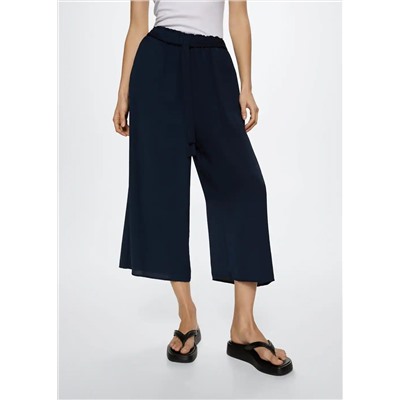 Pantalón culotte cinturón -  Mujer | MANGO OUTLET Melilla
