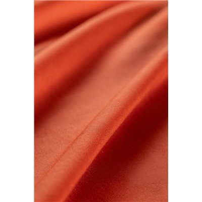 Ciel King Size Plus %100 Pamuk Lastikli Saten Çarşaf - Turuncu