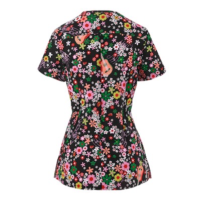 koi Stretch Scrubs Floral Melody Print Top