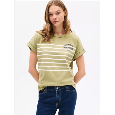Hilfiger 1985 Logo Stripe T-Shirt