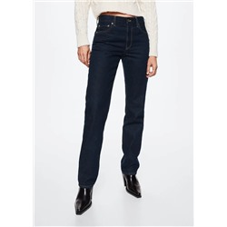 Jeans rectos tiro medio -  Mujer | MANGO OUTLET España