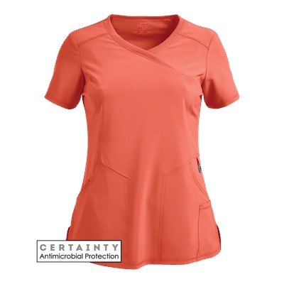 Cherokee Infinity Scrubs Mock Wrap Antimicrobial Top