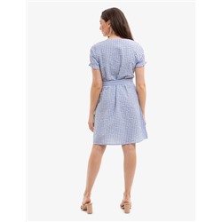 GINGHAM PUFF SLEEVE DRESS