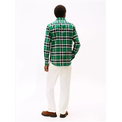 Regular Fit Plaid Stretch Oxford Shirt
