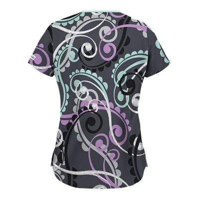UA Cartwheels Cool Blue Scrub Top