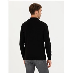 Siyah Slim Fit Kazak