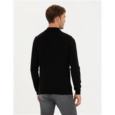 Siyah Slim Fit Kazak