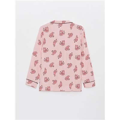 LC Waikiki Gömlek Yaka Desenli Uzun Kollu Kadın Pijama Takımı, LCW DREAM                                            
                                            Gömlek Yaka Desenli Uzun Kollu Kadın Pijama Takımı