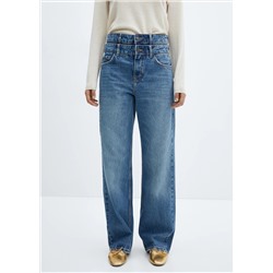 Jeans rectos doble cintura