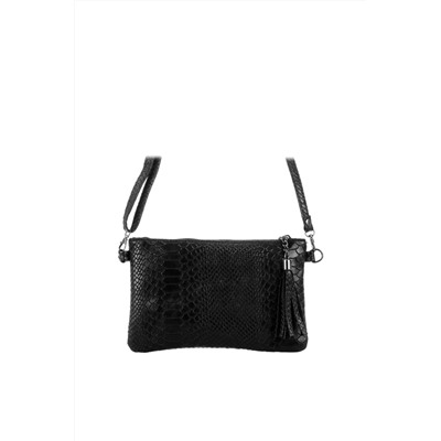 Bandolera de piel Negro