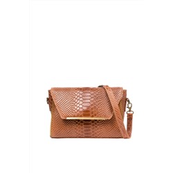 Bandolera de piel Camel