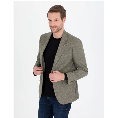 Haki Slim Fit Ceket