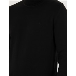 Siyah Slim Fit Basic Kazak