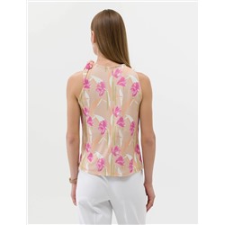 Kahverengi Kolsuz Comfort Fit Bluz