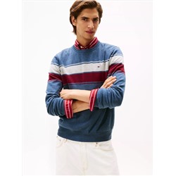 Block-Stripe Crewneck Sweater