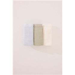 Pack 3 bragas clásicas algodón canalé