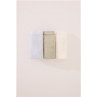 Pack 3 bragas clásicas algodón canalé