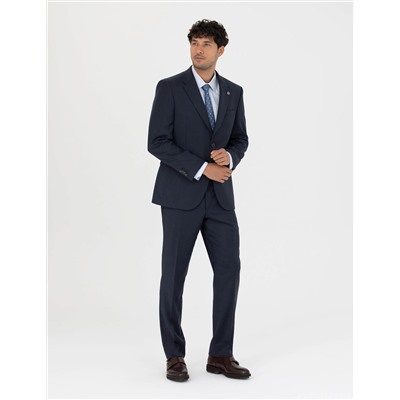 %100 Yün Lacivert Slim Fit Takım Elbise