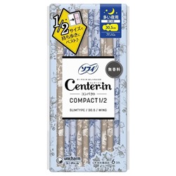 UNICHARM Гигиенические прокладки для женщин Center in Normal night ночные с крылышками 30,5см 6 шт
