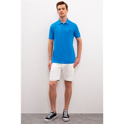 Erkek Kobalt Basic Polo Yaka Tişört