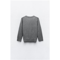 PLAIN 3/4 SLEEVE KNIT SWEATER