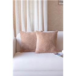 HAMUR İskandinav Bohem 2 li Teddy Puffy Kırlent Kılıfı Bej E130EY170HM