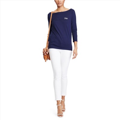 POLO COTTON BOATNECK TEE RALPH LAUREN