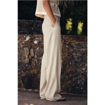 PANTALÓN RECTO CON LINO