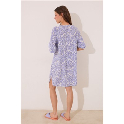 Camisola viscosa lila estampado