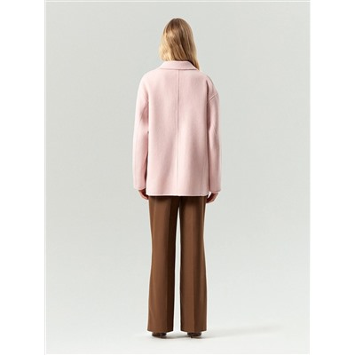 Полупальто из шерсти, R138/roseate