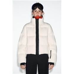 FAUX SHEARLING PADDED ANORAK 80% DOWN 20% FEATHER HEIQ XREFLEX™ RECCO® TECHNOLOGY SKI COLLECTION, CHARACTERISTICS