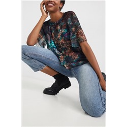 Camiseta rejilla tie-dye