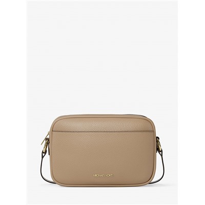 Michael Kors Outlet Jet Set Large Pebbled Leather Camera Crossbody Bag